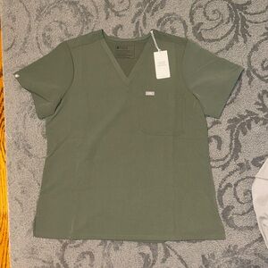 Women’s Figs Catarina one pocket scrub top Green L Large NEW NWT